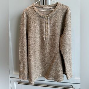 Soft Surroundings Women’s XL El Chaten Tunic in Oatmeal Heather